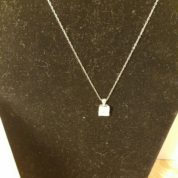 Silver necklace with diamond - Picture 7 of 7